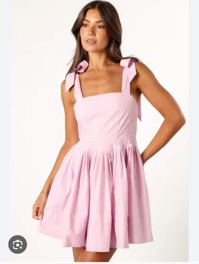 New!!! Mable ✨️ Soft Pink Tie-Shoulder Mini Women's Dress Size M